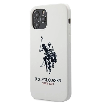 Etui U.S. Polo Assn. Silicone Collection na iPhone 12 Pro Max - białe