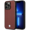 Etui BMW Leather Diamond Pattern MagSafe na iPhone 14 Pro - burgundowe