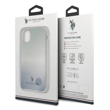 Etui U.S. Polo Assn. Gradient Pattern Collection na iPhone 11 Pro - niebieskie
