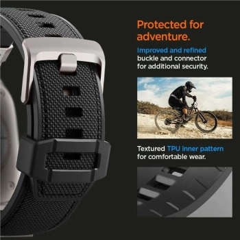 Pasek Spigen Durapro Armor na Apple Watch 4/5/6/7/8/9/SE/ Ultra (42/44/45/49 mm) - czarne