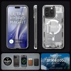 Etui Spigen Ultra Hybrid Mag z MagSafe na iPhone 15 Pro Max - białe (wzór Zero One)