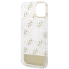 Etui Guess 4G Pattern Script na iPhone 14 Plus - złote