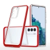 Clear 3in1 etui do Samsung Galaxy S21 5G żelowy pokrowiec z ramką czerwony
