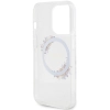 Etui Guess IML Flowers Wreatch MagSafe na iPhone 15 Pro - przezroczyste