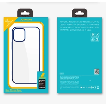 Joyroom New Beautiful Series ultra cienkie przezroczyste etui z metaliczną ramką do iPhone Pro Max 12 czarny (JR-BP796)