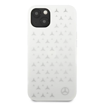 Etui Mercedes Silver Stars Pattern na iPhone 13 mini - białe