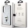 Etui Karl Lagerfeld Fixed Glitter Ikonik Logo Metal Pin na Samsung Galaxy S24 - srebrne