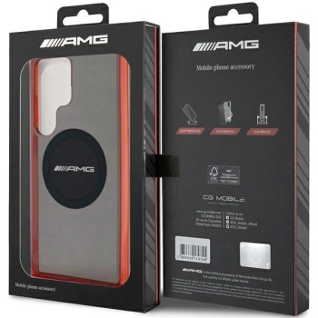 Etui AMG Transparent Bicolor MagSafe na Samsung Galaxy S24 Ultra - czarne