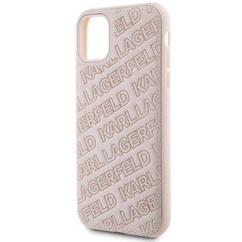 Etui Karl Lagerfeld Quilted K Pattern na iPhone 11 / Xr - różowe
