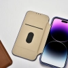 iCarer CE Premium Leather Folio Case skórzane etui iPhone 14 Pro Max z klapką magnetyczne MagSafe niebieski (WMI14220716-BU)