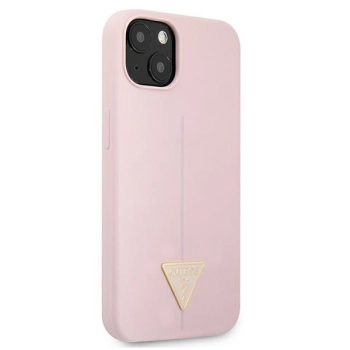 Etui Guess Silicone Triangle na iPhone 13 mini - fioletowe
