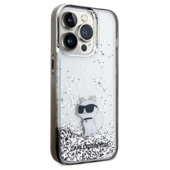 Etui Karl Lagerfeld Liquid Glitter Choupette na iPhone 14 Pro Max - przezroczyste