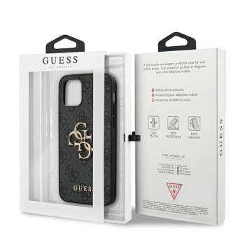 Etui Guess 4G Big Metal Logo na iPhone 12 Pro Max - szare