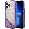 Etui Guess Liquid Glitter 4G Transculent na iPhone 14 Pro - purpurowe