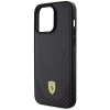 Etui Ferrari Carbon Metal Logo MagSafe na iPhone 15 Pro Max - czarne