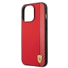 Etui Ferrari On Track Carbon Stripe na iPhone 13 Pro Max - czerwone