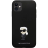 Etui Karl Lagerfeld Silicone Ikonik Metal Pin na iPhone 11 / Xr - czarne