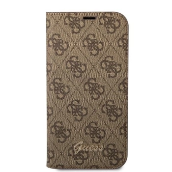 Etui Guess 4G Vintage Gold Logo na iPhone 14 Pro - brązowe