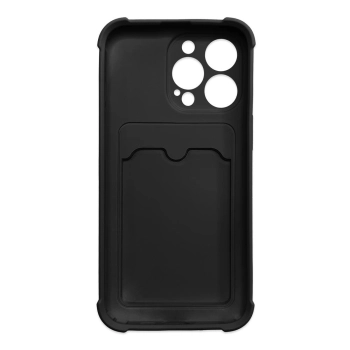 Card Armor Case etui pokrowiec do Xiaomi Redmi Note 10 / Redmi Note 10S portfel na kartę silikonowe pancerne etui Air Bag czarny