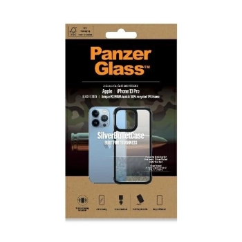 Etui PanzerGlass ClearCase antybakteryjne z certyfikatem Military Grade na iPhone 13 Pro - przezroczysto-czarne