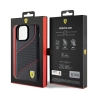 Etui Ferrari Perforated Waves Metal Logo na iPhone 15 Pro Max - czarne