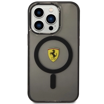 Etui Ferrari Translucent MagSafe na iPhone 14 Pro Max - czarne