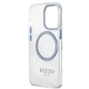 Etui Guess Metal Outline MagSafe na iPhone 13 Pro / iPhone 13 - niebieskie