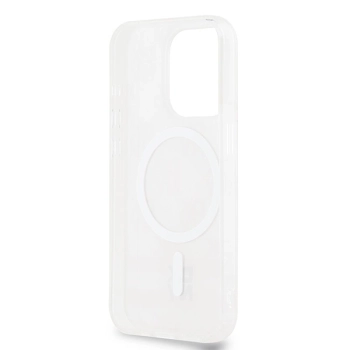 Etui DKNY IML Checkered Mono Pattern & Printed Stripes MagSafe na iPhone 15 Pro - różowe