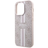Etui Guess 4G Printed Stripes MagSafe na iPhone 14 Pro - różowe