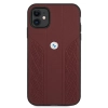 Etui BMW Leather Curve Perforate na iPhone 11 / Xr - czerwone