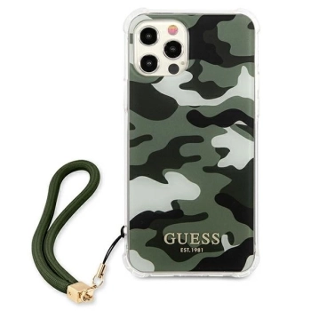 Etui Guess Camo Collection na iPhone 12 Pro Max - zielone