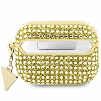 Etui Guess Rhinestone Triangle Charm na AirPods Pro 2 - złote