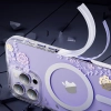 Kingxbar Flora Series magnetyczne etui iPhone 14 MagSafe etui w kwiaty peony