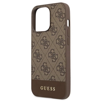 Etui Guess 4G Stripe Collection na iPhone 13 Pro / iPhone 13 - brązowe