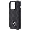 Etui Karl Lagerfeld Leather Monogram Hot Stamp Metal Logo na iPhone 15 Pro Max - czarne