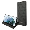 Guess GUBKS22LG4GFGR S22 Ultra S908 szary/grey book 4G Metal Gold Logo