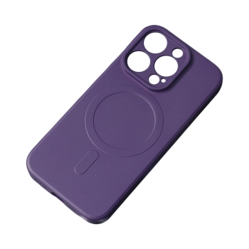 Silikonowe magnetyczne etui iPhone 13 Pro Max Silicone Case Magsafe - fioletowe