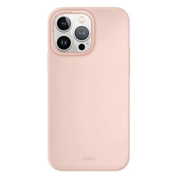 Etui Uniq Lino na iPhone 14 Pro Max - różowe
