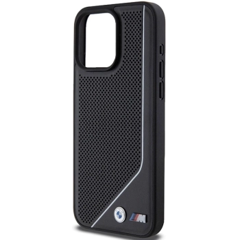 Etui BMW Perforated Twisted Line MagSafe na iPhone 15 Pro - czarne