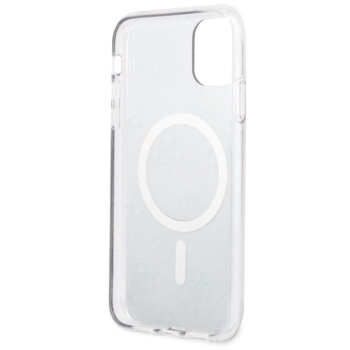 Etui Guess 4G MagSafe na iPhone 11 - brązowe