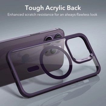 Etui ESR Classic Hybrid Halolock MagSafe na iPhone 14 Pro Max - przezroczysto-fioletowe
