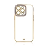 Fashion Case etui do Xiaomi Redmi Note 11 Pro żelowy pokrowiec ze złotą ramką fioletowy