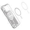 Etui Spigen Ultra Hybrid Mag z MagSafe na iPhone 15 Pro Max - białe (wzór Zero One)