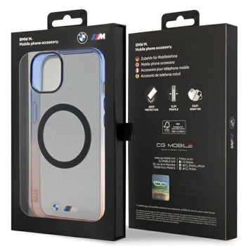 Etui BMW Gradient Bumper MagSafe na iPhone 14 - szare