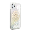 Etui Guess Gradient Liquid Glitter Circle Logo na iPhone 11 Pro Max - przezroczyste