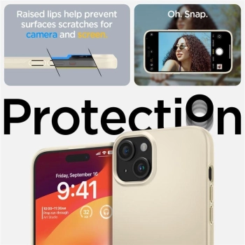 Etui Spigen Thin Fit na iPhone 15 Plus - beżowe