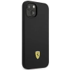Etui Ferrari Silicone Metal Logo na iPhone 14 Plus - czarne
