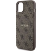 Etui Guess 4G Collection Leather Metal Logo MagSafe na iPhone 15 / 14 / 13 - brązowe