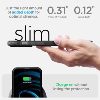 Etui Spigen Tough Armor MagSafe na iPhone 14 Pro - czarne