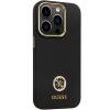 Etui Guess Silicone Logo Strass 4G na iPhone 14 Pro - czarne